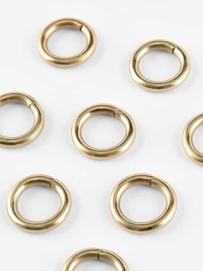 Кольца для сумок, d=12 мм, толщина - 3 мм, 10 шт., цвет золотой