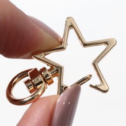 Карабин металлический «Звезда», 34×24 мм / 8×2.2 мм, 5 шт., под золото