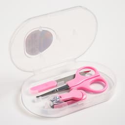 Детский маникюрный набор: ножницы, книпсер, пилка, розовый