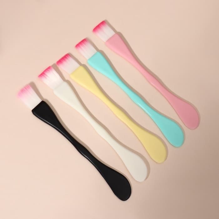 Кисть для масок, двусторонняя, с лопаткой, 15.5 (±1) см, МИКС