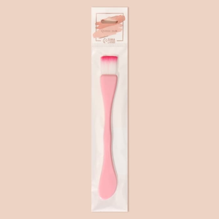 Кисть для масок, двусторонняя, с лопаткой, 15.5 (±1) см, МИКС