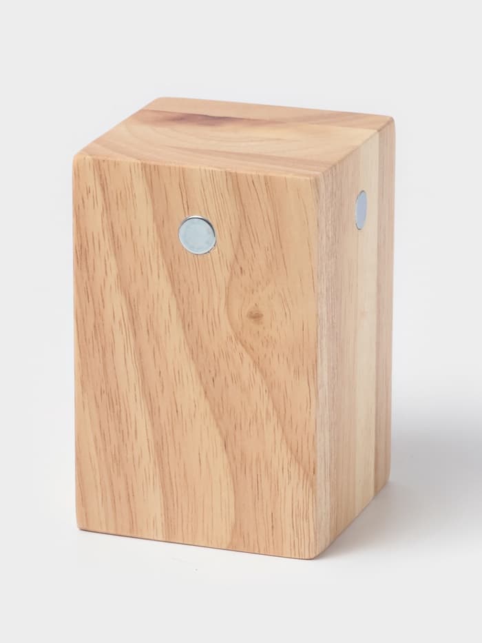 Набор ножей для подачи сыра, 4 шт., на магнитной подставке, 8.5×8.5×16.5 см, бежевый