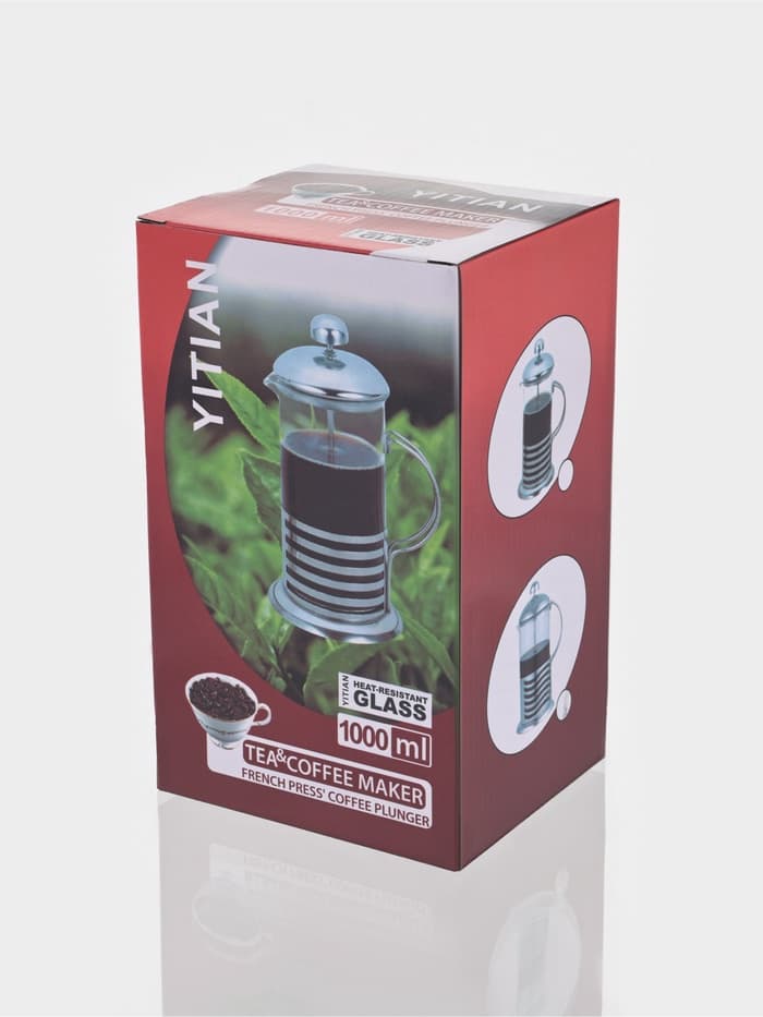 Френч-пресс стеклянный Доляна «Фараон», 1 л, 15.5×12×24.5 см