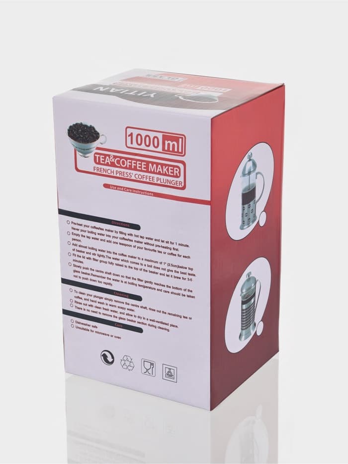 Френч-пресс стеклянный Доляна «Фараон», 1 л, 15.5×12×24.5 см