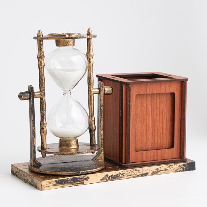 Часы песочные «Селин», сувенирные, органайзер для канцелярии, 15.5×6.4×12 см