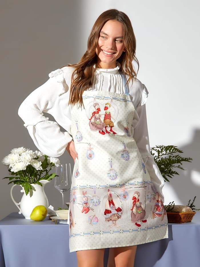 Фартук кухонный «Этель. Пасхальные Тильды», 60×70 см, 100% хлопок, саржа 190 г/м²
