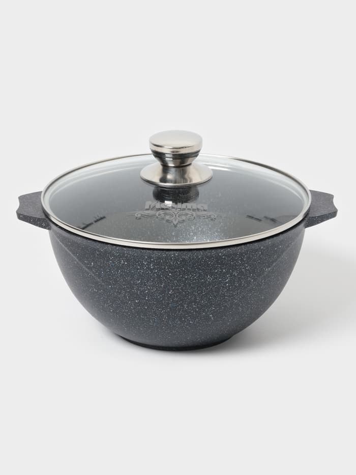 Казан Мечта «Гранит Star», 4 л, литые ручки, антипригарное покрытие, стеклянная крышка, литой алюминий, тёмно-синий