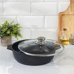 Жаровня Мечта «Гранит Star», 4 л, d=30 см, стеклянная крышка, антипригарное покрытие, серая