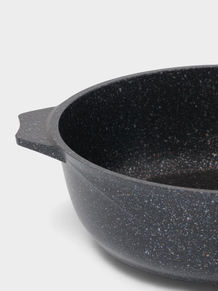 Жаровня Мечта «Гранит Star», 4 л, d=30 см, стеклянная крышка, антипригарное покрытие, серая