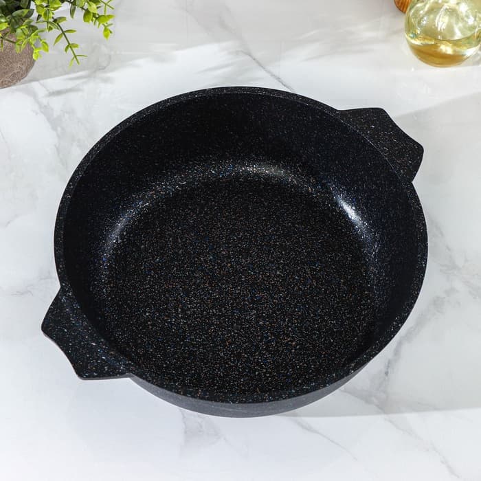 Жаровня Мечта «Гранит Star», 4 л, d=30 см, стеклянная крышка, антипригарное покрытие, серая