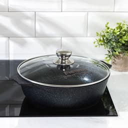 Жаровня Мечта «Гранит Star», 4 л, d=30 см, стеклянная крышка, антипригарное покрытие, серая