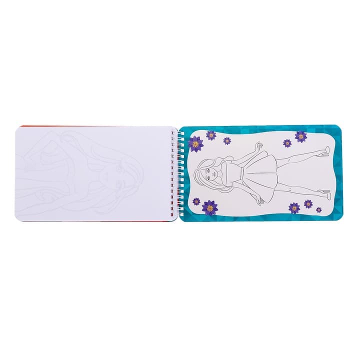 Раскраска - альбом «Стильный образ», 72 стр., с наклейками и трафаретами