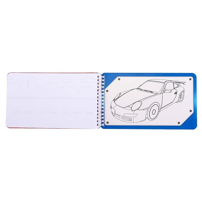 Раскраска - альбом «Крутые тачки», 72 стр., с наклейками и трафаретами