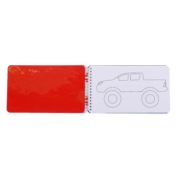 Раскраска - альбом «Крутые тачки», 72 стр., с наклейками и трафаретами