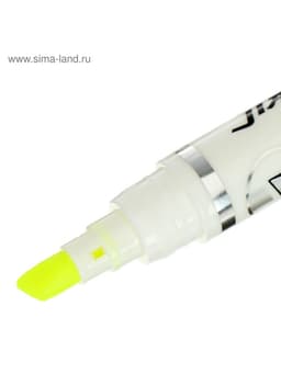 Маркер-текстовыделитель, скошенный наконечник, узел 4 мм, жёлтый