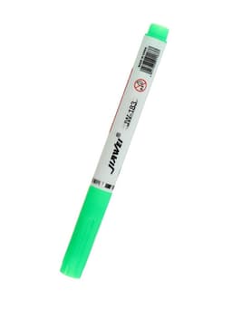 Маркер-текстовыделитель, скошенный наконечник, узел 4 мм, зелёный