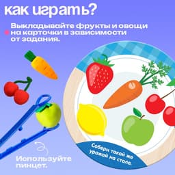 Набор для сортировки «Вкусная тарелка», по методике Монтессори, 20 заданий, 3+