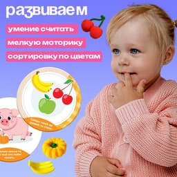Набор для сортировки «Вкусная тарелка», по методике Монтессори, 20 заданий, 3+