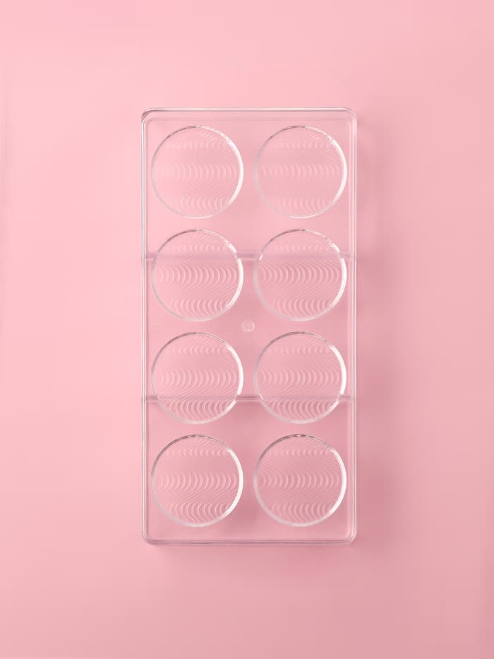 Форма для шоколада KONFINETTA «Круг», 27.5×13.7×2.5, 8 ячеек (d=5.5 см), пластик, прозрачная