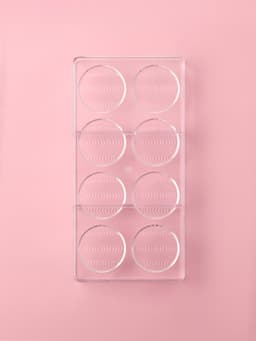 Форма для шоколада KONFINETTA «Круг», 27.5×13.7×2.5, 8 ячеек (d=5.5 см), пластик, прозрачная