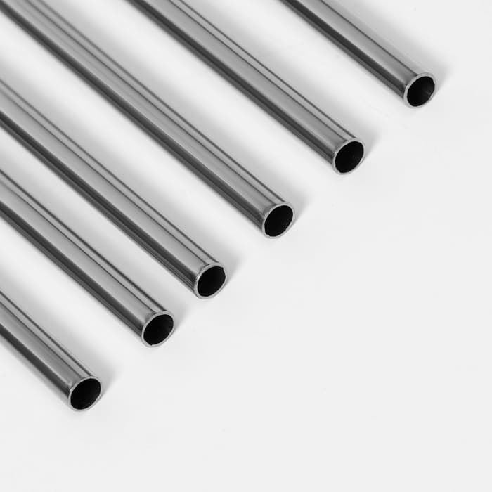 Набор металлических трубочек Straws, 6 шт., 21 см, сталь 304