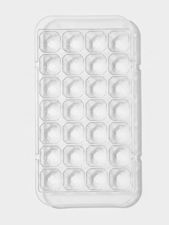 Форма для льда «Сапфир», 28 ячеек, 24×12.7×2 см, прозрачная