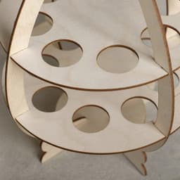 Подставка для яиц Доляна «Пасхальное Яйцо», 16 ячеек, 2 яруса, 30×21 см, дерево