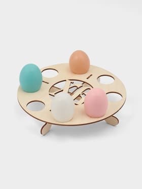 Подставка для яиц пасхальная Доляна «ХВ», 8 ячеек, 21×4 см, дерево