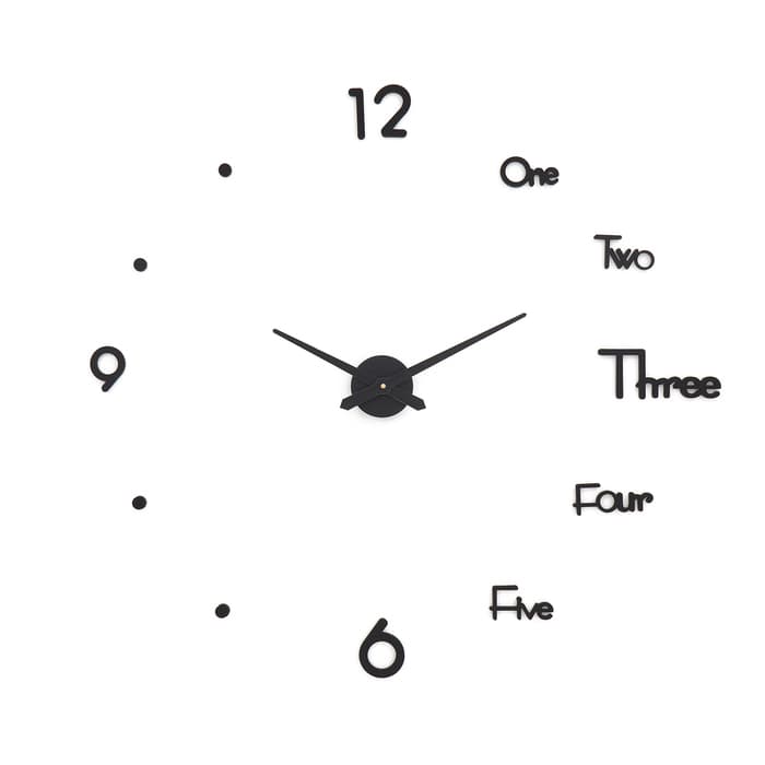 Часы настенные интерьерные «Аба», 3D, наклейка, плавный ход, d=70 см