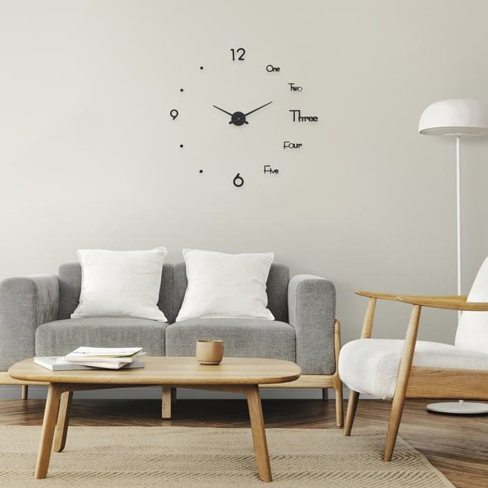 Часы настенные интерьерные «Аба», 3D, наклейка, плавный ход, d=70 см