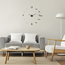 Часы настенные интерьерные «Аба», 3D, наклейка, плавный ход, d=70 см