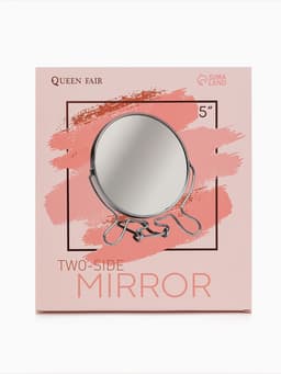 Зеркало настольное, с увеличением х2, круглое, настенное, двустороннее, 13.5×15 см, (d=11.5 см), МИКС