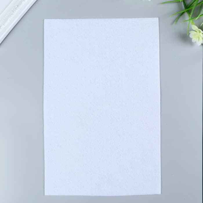 Фетр мягкий 1 мм 20×30 см белый