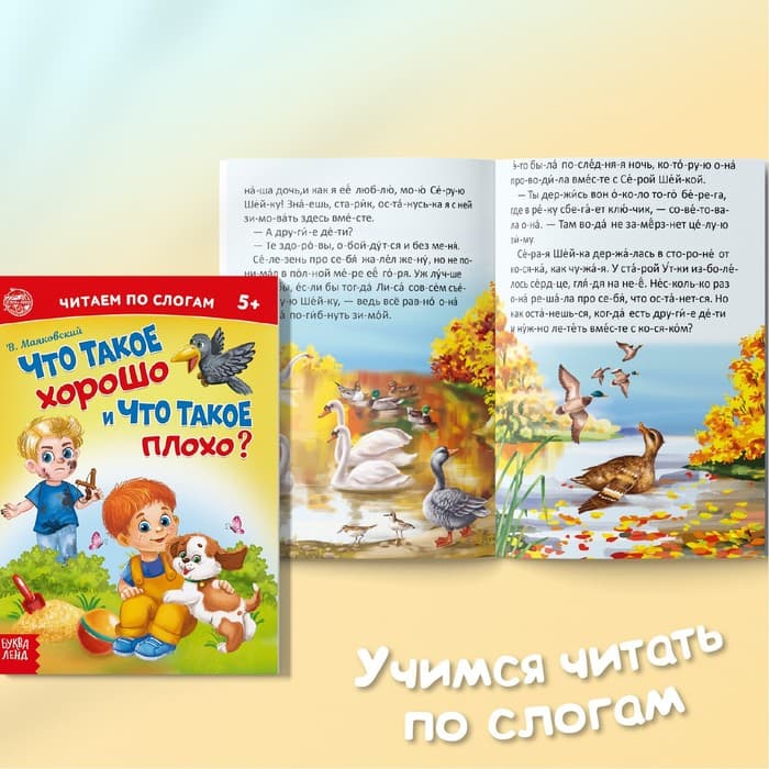 Детские книги «Читаем по слогам», набор 6 шт. по 12 стр.