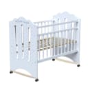 Кровать детская BONNE, колесо-качалка, белый, 1200×600