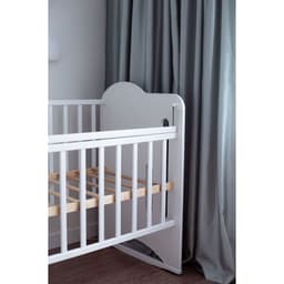 Кровать детская Sweet Bear, колесо-качалка, белый, 1200×600