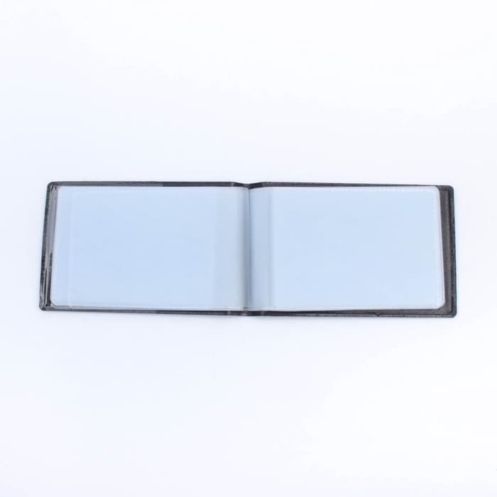 Визитница на 20 карт, 1 карта на 1 листе, обложка ПВХ, чёрная