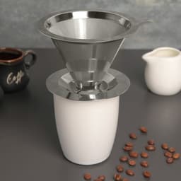 Воронка-дриппер для заваривания кофе V60, 12×8 см, 304 нержавеющая сталь