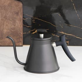 Кофейник «Пуровер», 1.2 л, 304 сталь, с длинным носиком, нержавеющая сталь, чёрный