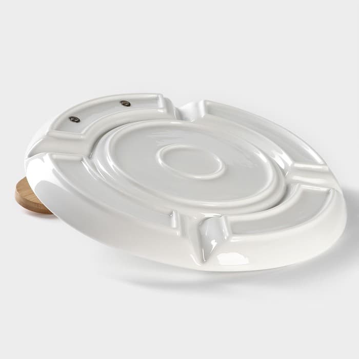 Набор для канапе и нарезки BellaTenero, 8 предметов: блюдо d=29.8 см, доска для нарезки, 2 ножа, 4 шпажки, фарфор, белый