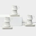 Набор кофейный «Мейси», 12 предметов: 6 чашек 100 мл, 6 блюдец d=11 см, керамика, белый