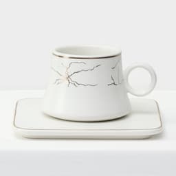 Набор кофейный «Мейси», 12 предметов: 6 чашек 100 мл, 6 блюдец d=11 см, керамика, белый