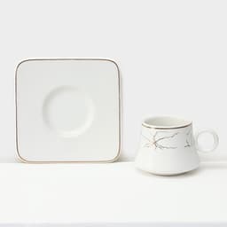Набор кофейный «Мейси», 12 предметов: 6 чашек 100 мл, 6 блюдец d=11 см, керамика, белый
