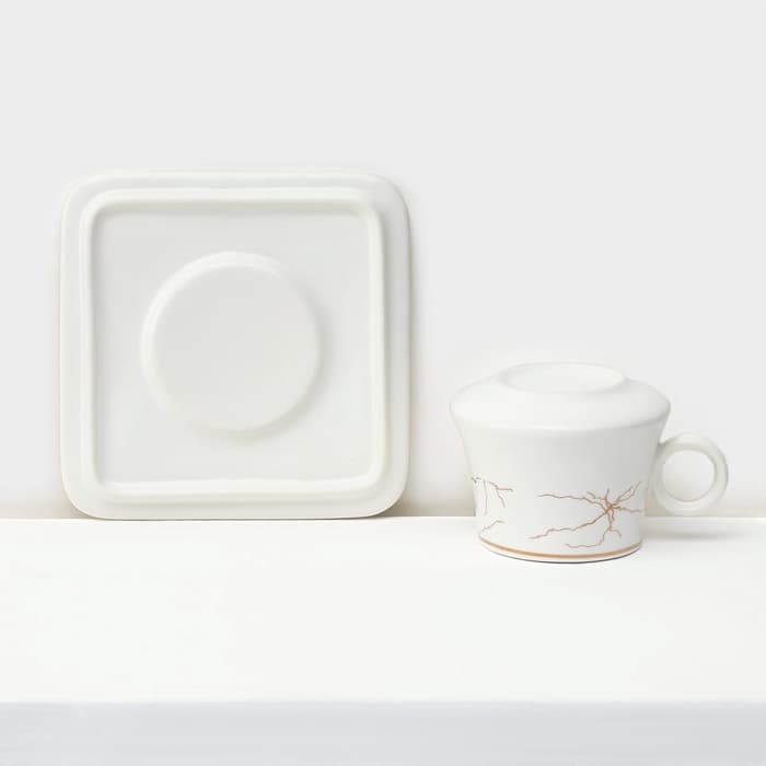 Набор кофейный «Мейси», 12 предметов: 6 чашек 100 мл, 6 блюдец d=11 см, керамика, белый