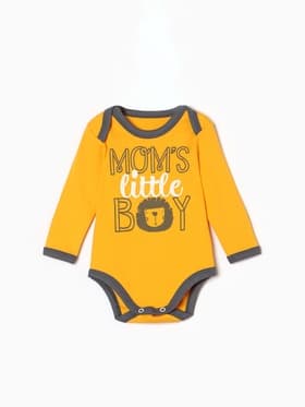 Боди для мальчика «Крошка Я» Mum's boy, рост 68-74 см, жёлтое