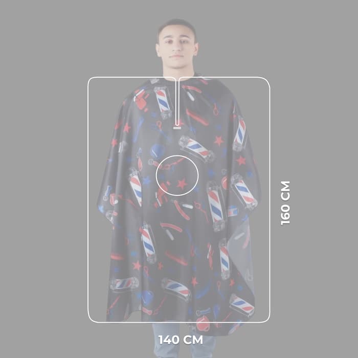 Пеньюар парикмахерский BarberShop, чёрный