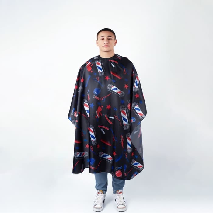 Пеньюар парикмахерский BarberShop, чёрный