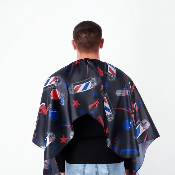 Пеньюар парикмахерский BarberShop, чёрный