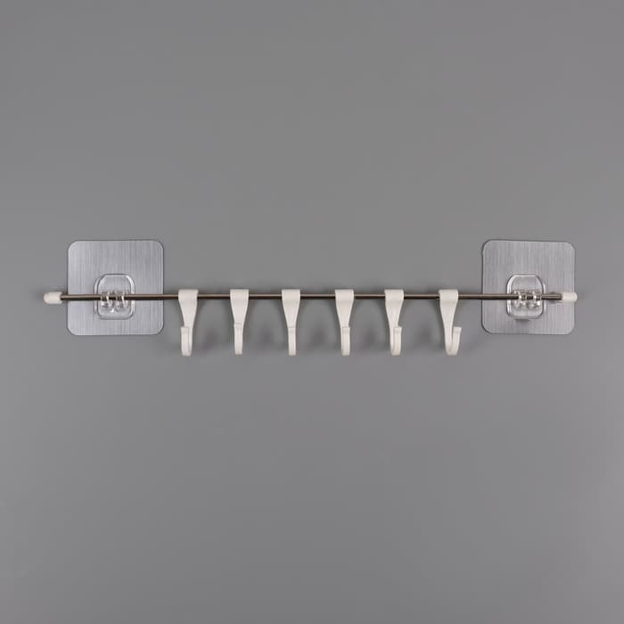 Держатель для полотенца на липучках, нержавеющая сталь, хром