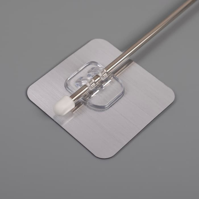 Держатель для полотенца на липучках, нержавеющая сталь, хром